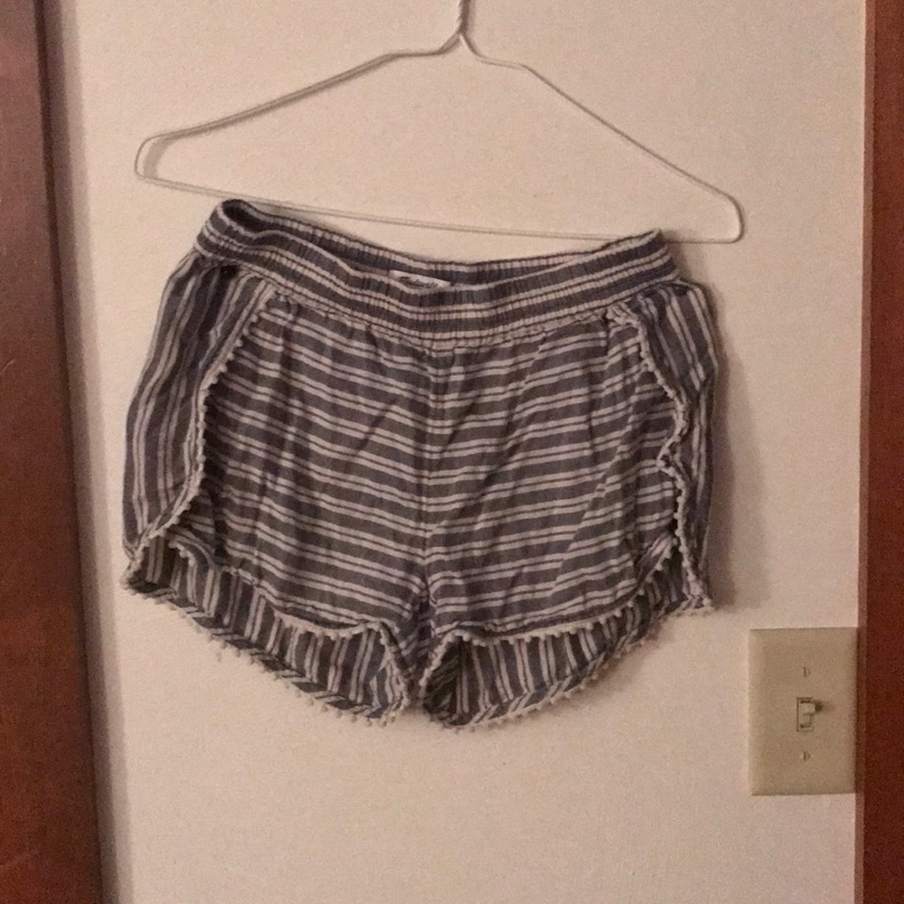 madewell striped flows shorts